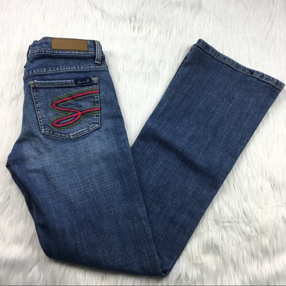 rainbow bootcut jeans